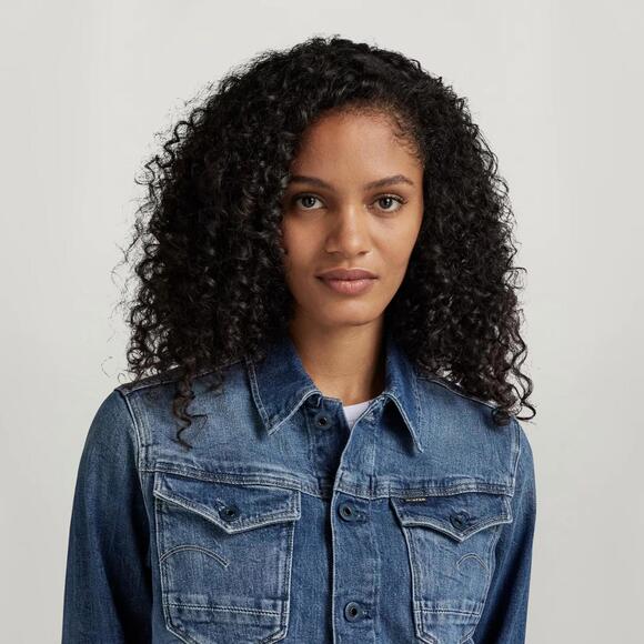 NWT G-Star RAW Arc 3D Denim Jacket Women’s Faded Santorini Stretch Size XS - Picture 3 of 9